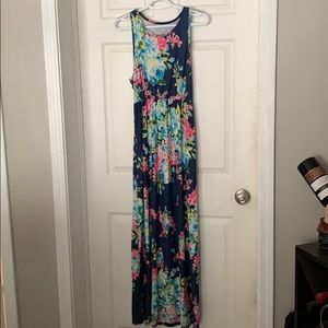 Floral print maxi dress